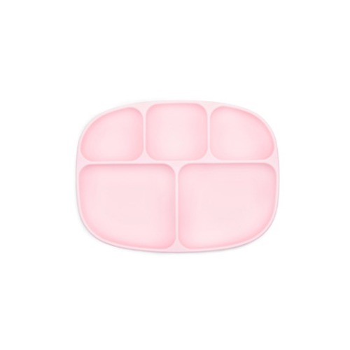 범킨스 실리콘 흡착 유아식판 5구 핑크+아티슈 휴대용물티슈 20매