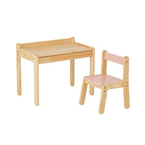 야마토야 노스타 1인용 책상&amp;의자세트 핑크