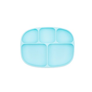 범킨스 실리콘 흡착 유아식판 5구 블루+아티슈 휴대용물티슈 20매